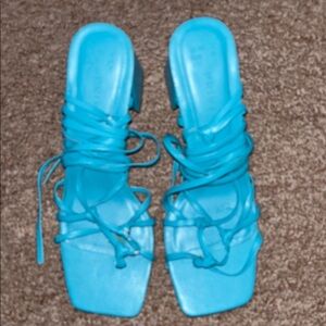 Primark Blue Strappy Heels